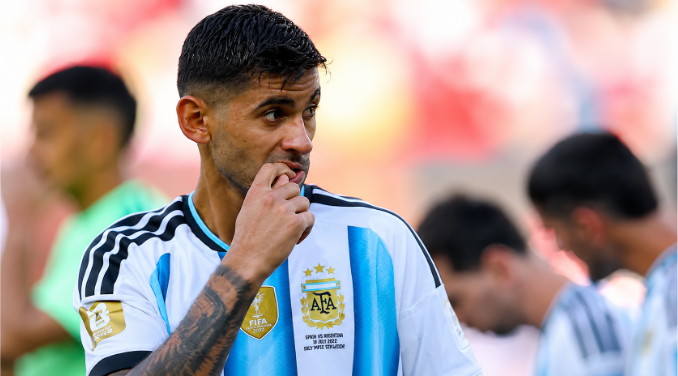 Cristian Romero in the 2026 World Cup final (Spain vs. Argentina)